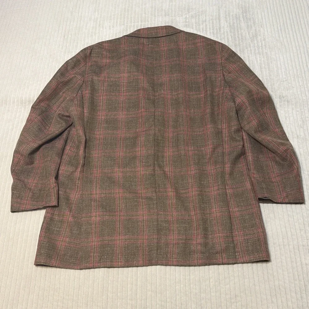 Peter Millar Windowpane Crown Soft Classic Sport Coat WoolSilkLinen XLT Blazer